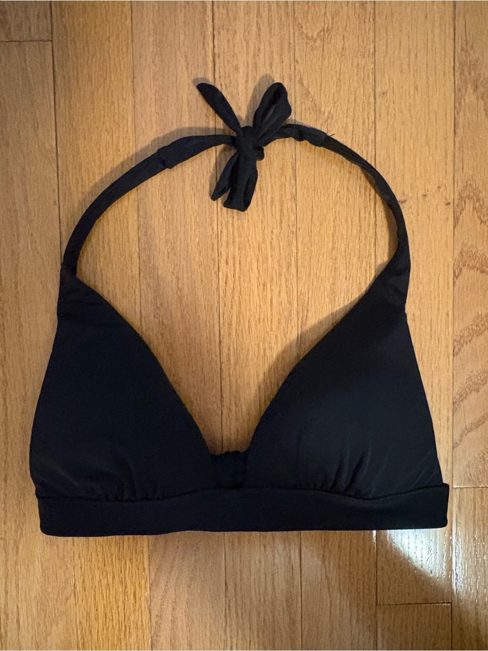 Vintage Victoria's Secret Black Halter Bikini Top